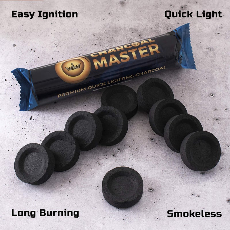 CHARCOAL MASTER Quick Light Charcoal Tablets for Incense â€“ 33mm Capsules â€“ Charcoal Disk Lights â€“ Instant Fire Coal Tablets â€“ Set of 100 Charcoal Disks per Box - Image 4